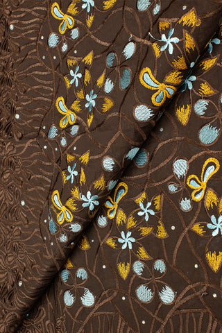 IRE616-CHB - Voile Lace - Chocolate Brown