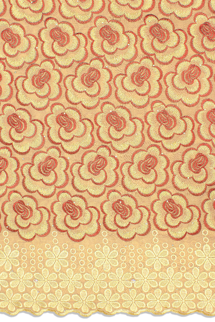 IRE619-MOC - Voile Lace - Mocha & Wine