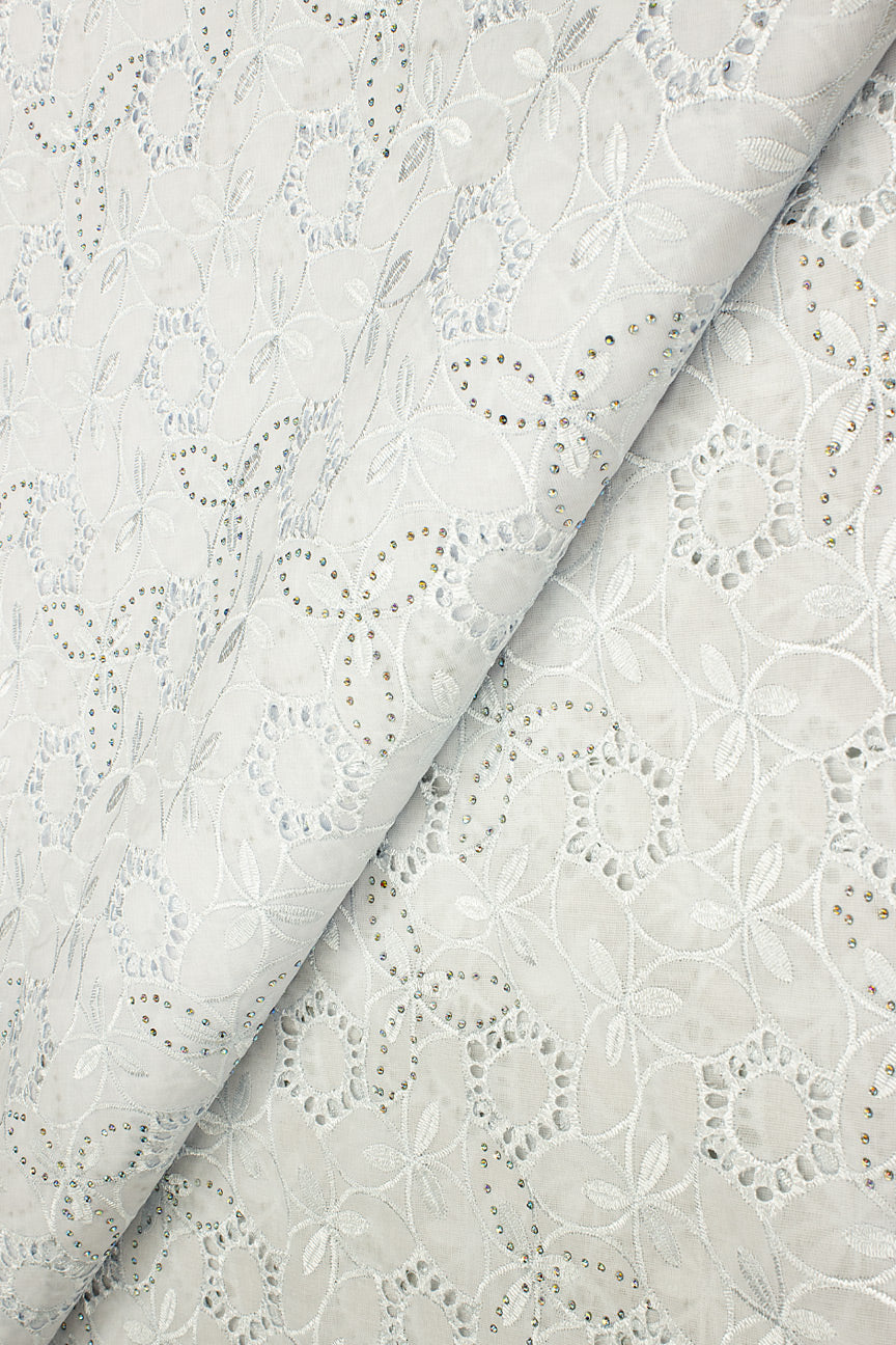 IRE643-WHT - Voile Lace - White