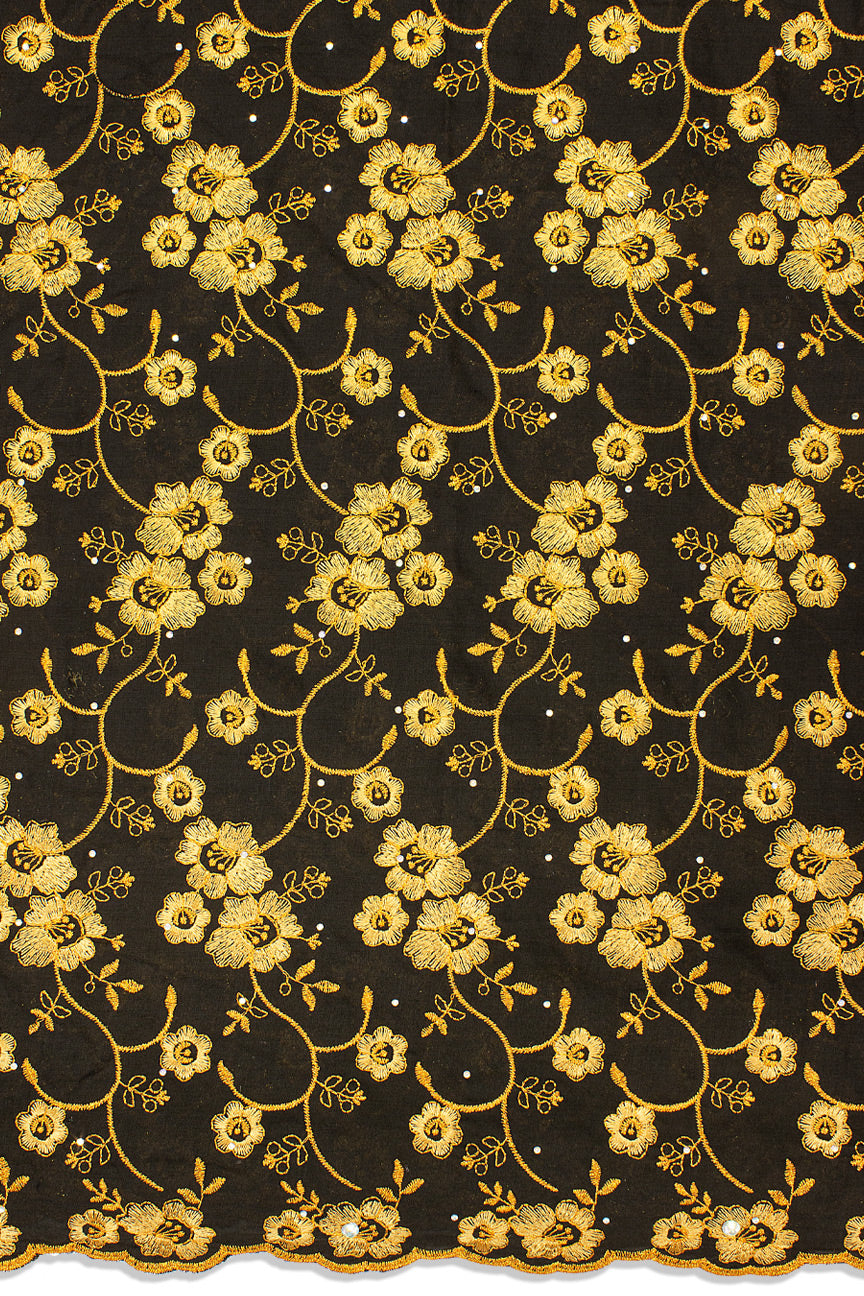 IRE645-BBZ - Voile Lace - Black & Bronze