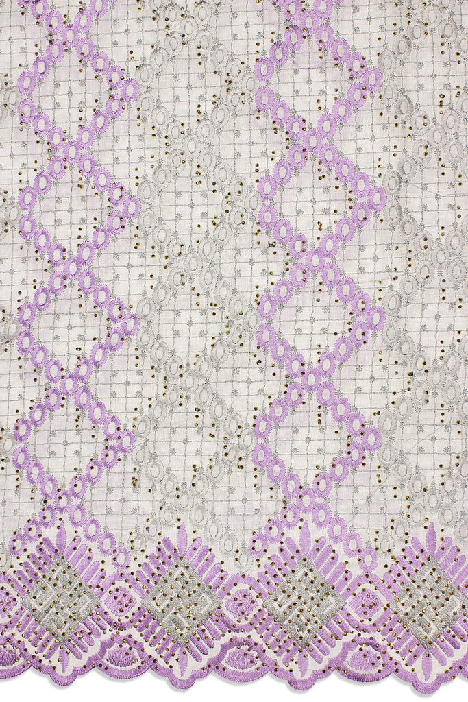 IRE646-GYL - Voile Lace - Light Grey & Lilac