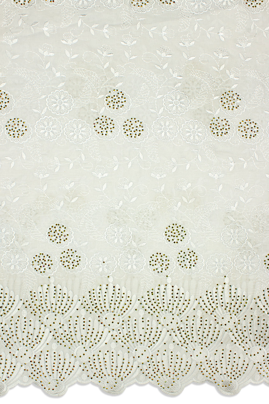 IRE647-WHT - Voile Lace - White