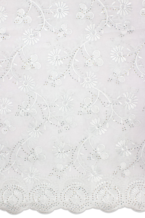 IRE649-WHT - Voile Lace - White