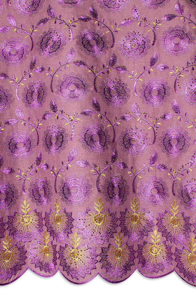 IRE655-ONI - Voile Lace - Red Onion & Lavender