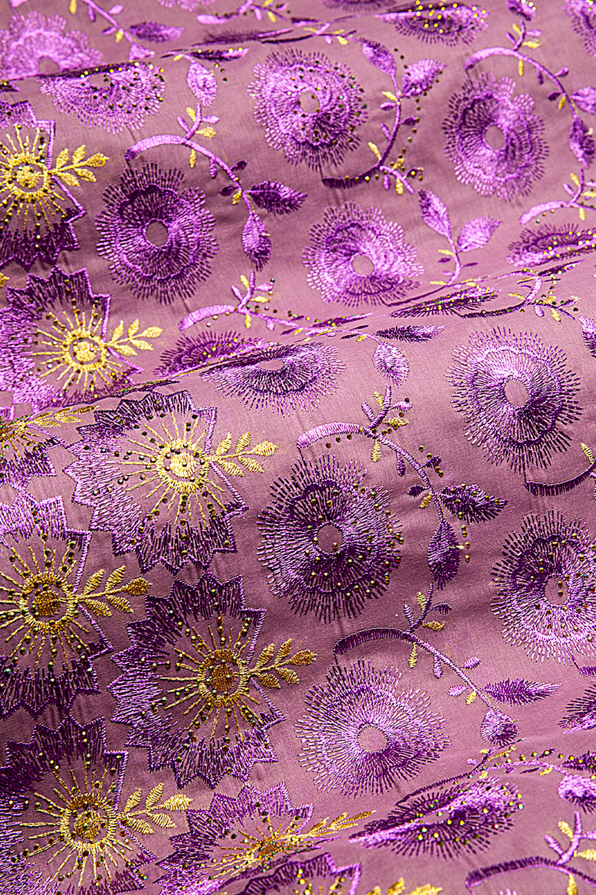 IRE655-ONI - Voile Lace - Red Onion & Lavender