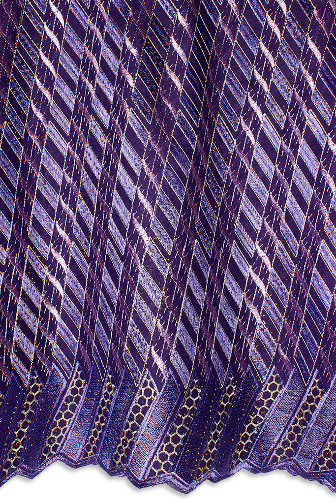 IRE658-PUR - Voile Lace - Purple & Lilac