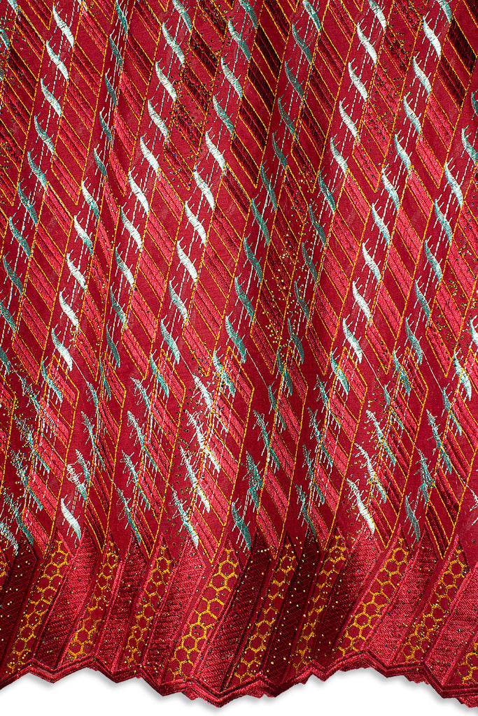 IRE658-WIN - Voile Lace - Wine & Mint