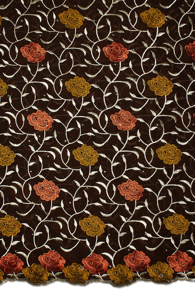 IRE664-CHO - Voile Lace - Chocolate, Beige, Bronze & Brown [BOGOF]