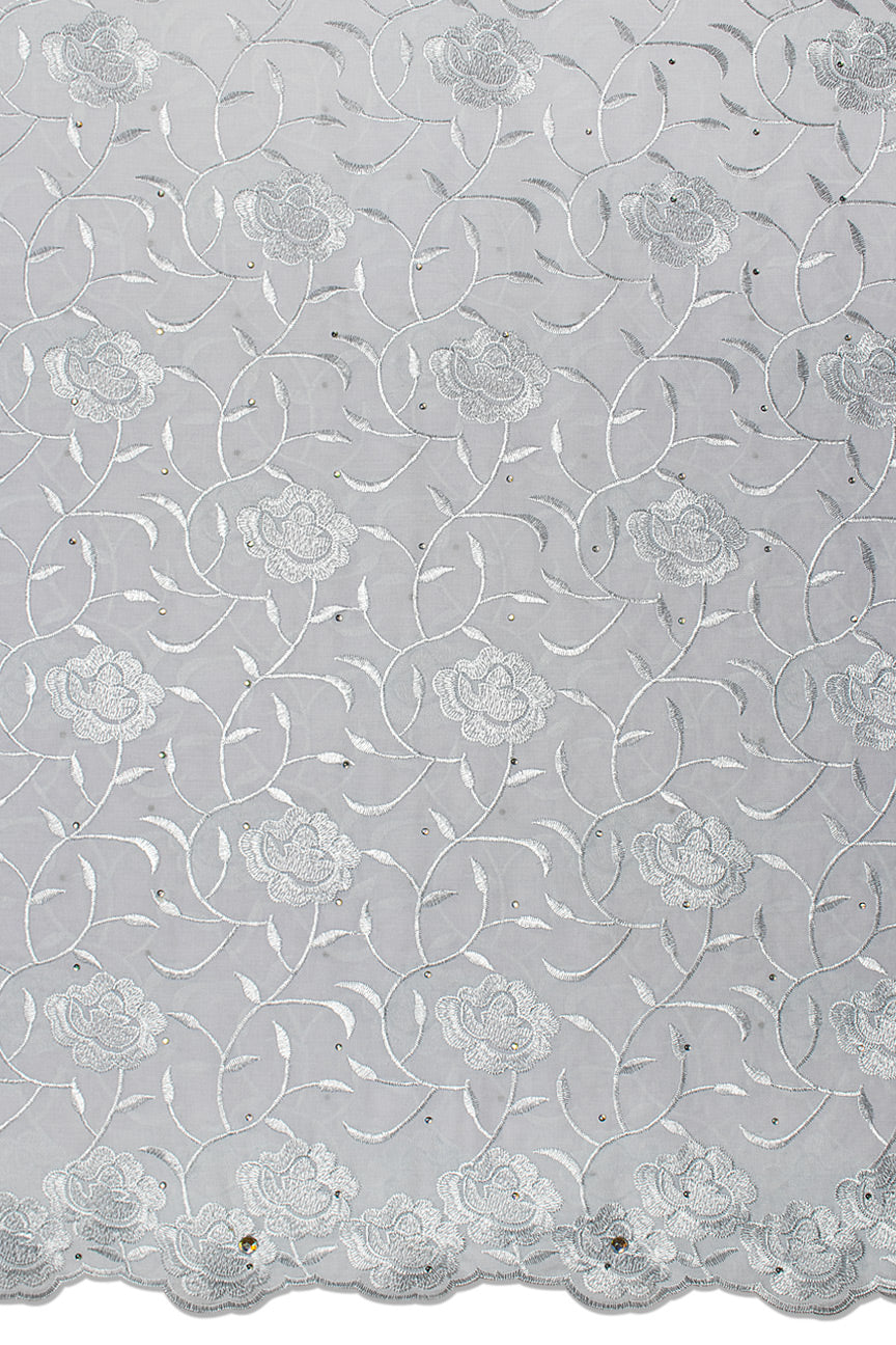 IRE664-WHT - Voile Lace - White [BOGOF]