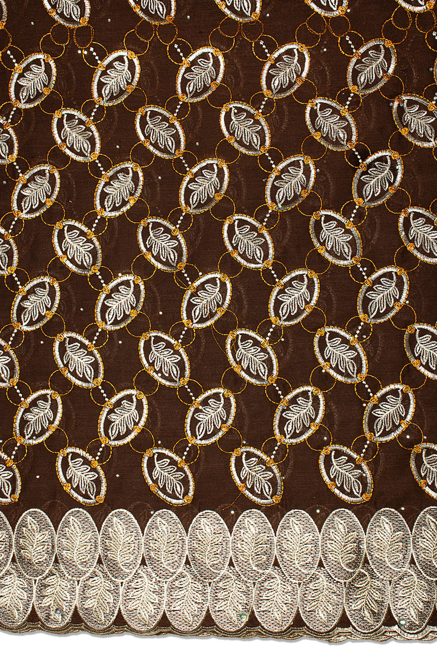 IRE665-CHO - Voile Lace - Chocolate, Beige & Bronze [BOGOF]