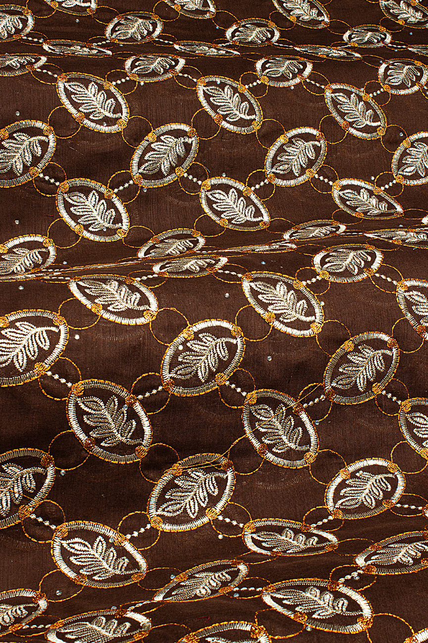 IRE665-CHO - Voile Lace - Chocolate, Beige & Bronze [BOGOF]