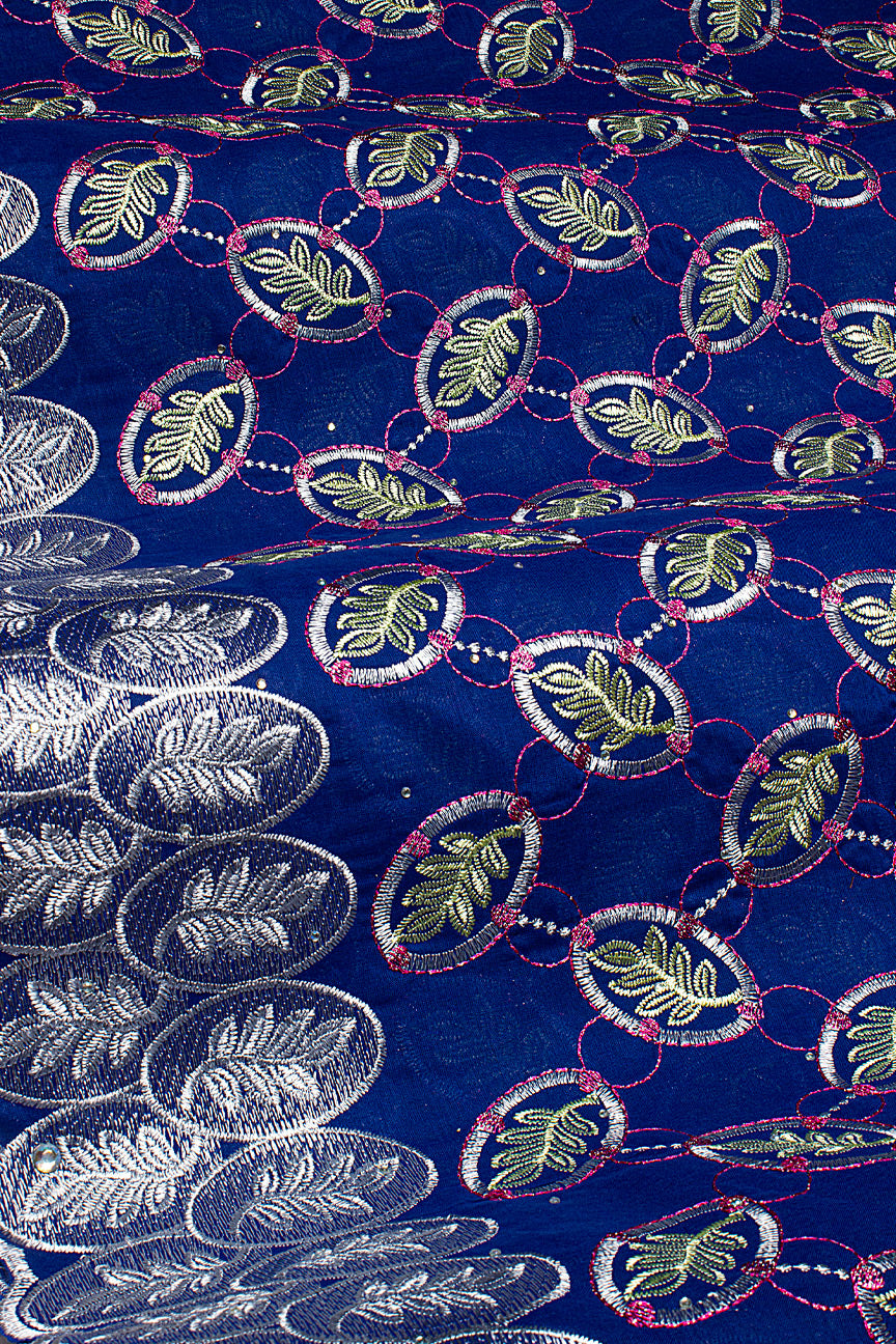 IRE665-RBL - Voile Lace - Royal Blue, Sky, Fuchsia & Cream [BOGOF]