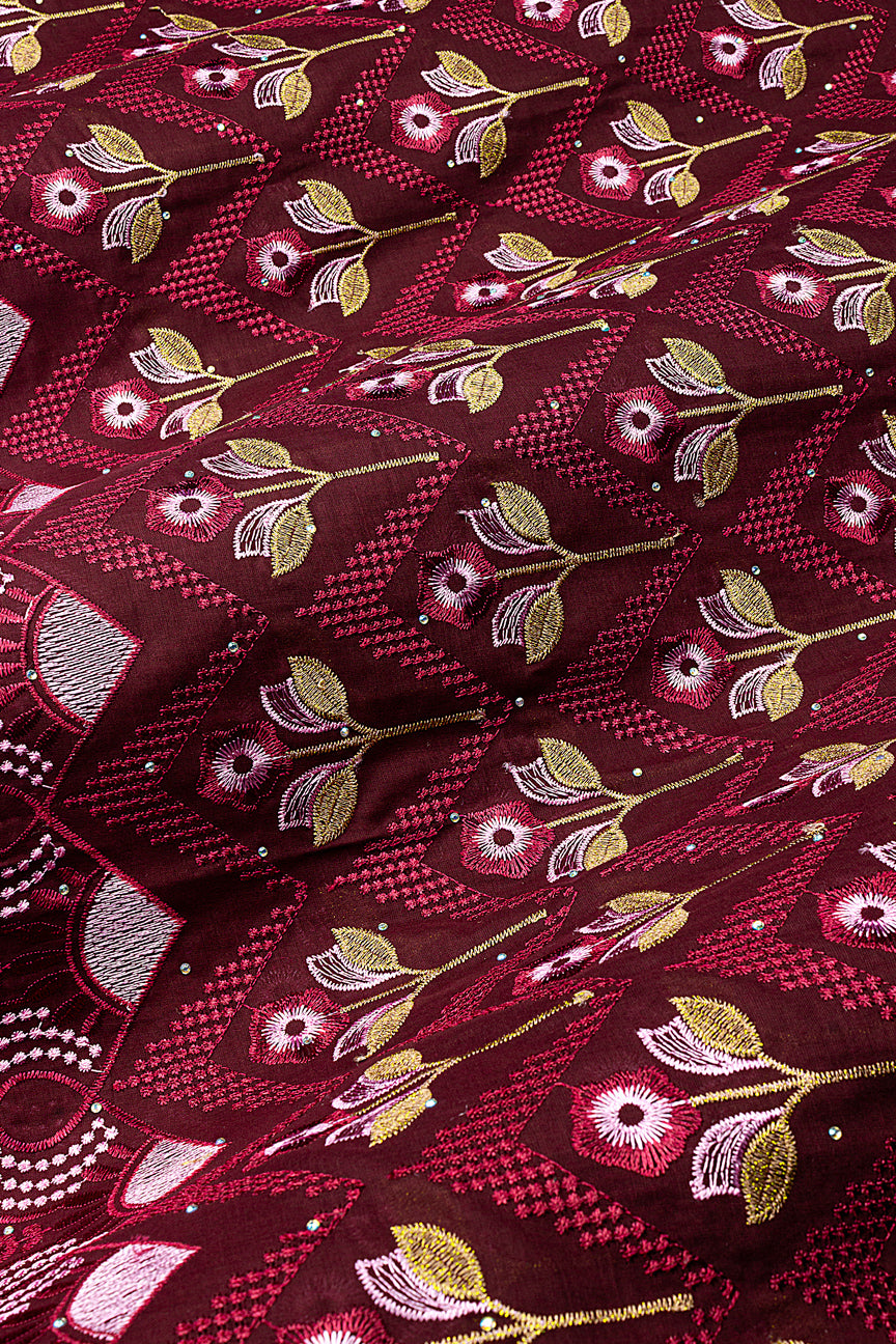 IRE667-WIN - Voile Lace - Wine