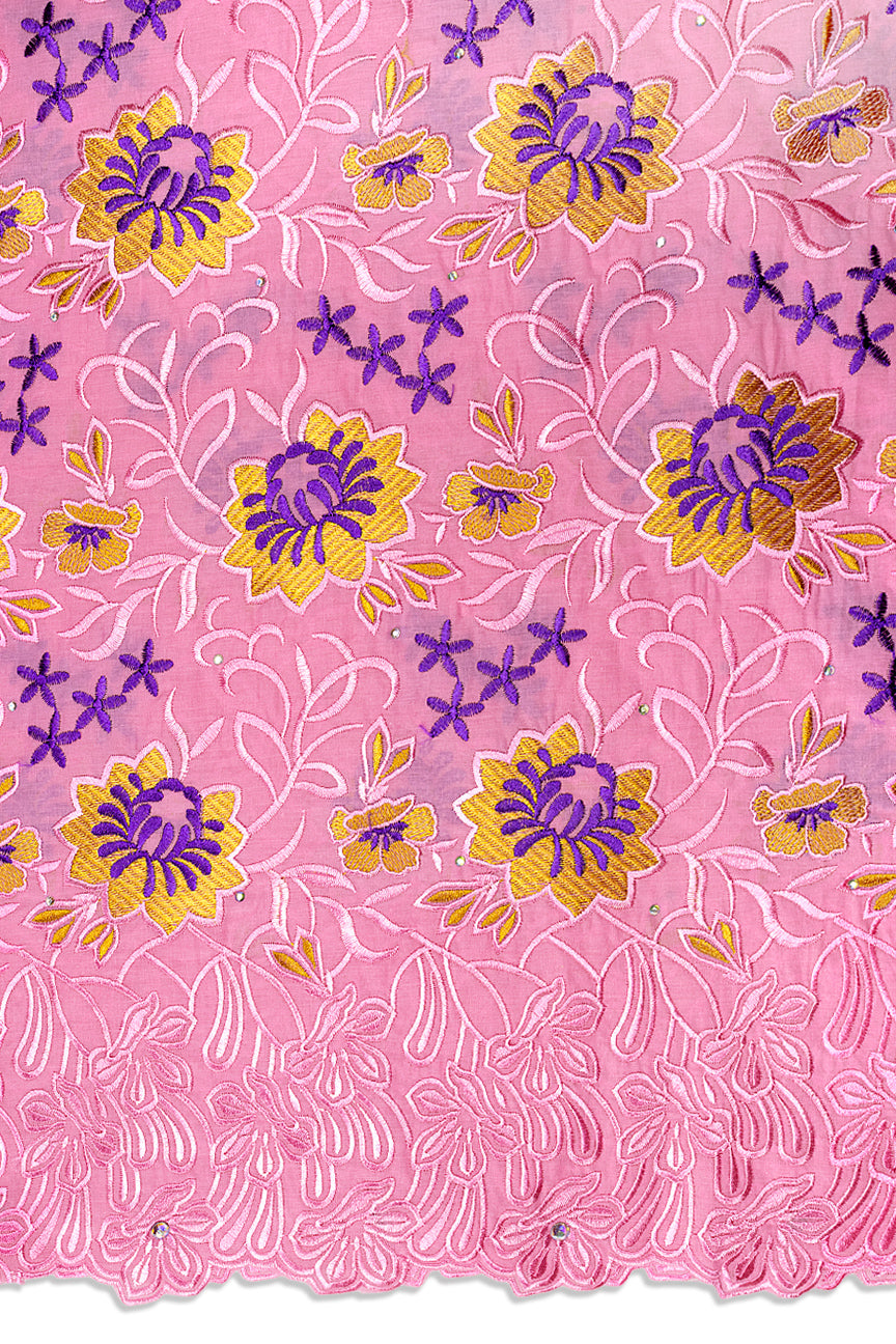 IRE668-PNK - Voile Lace - Pink, Copper & Purple