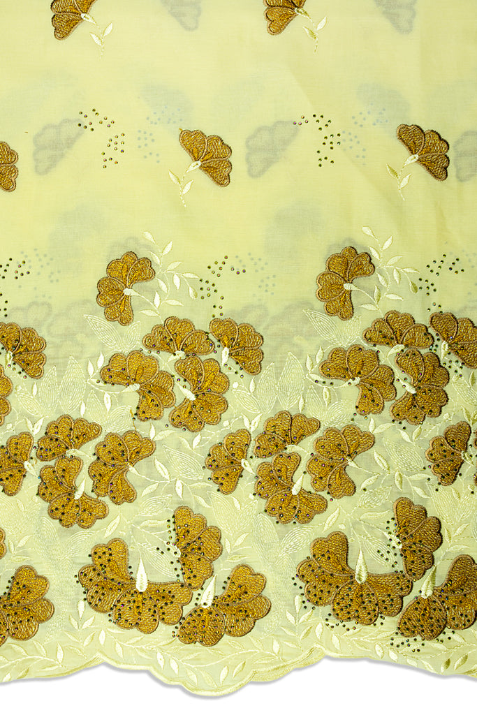 IRE669-CRM - Voile Lace - Cream & Bronze