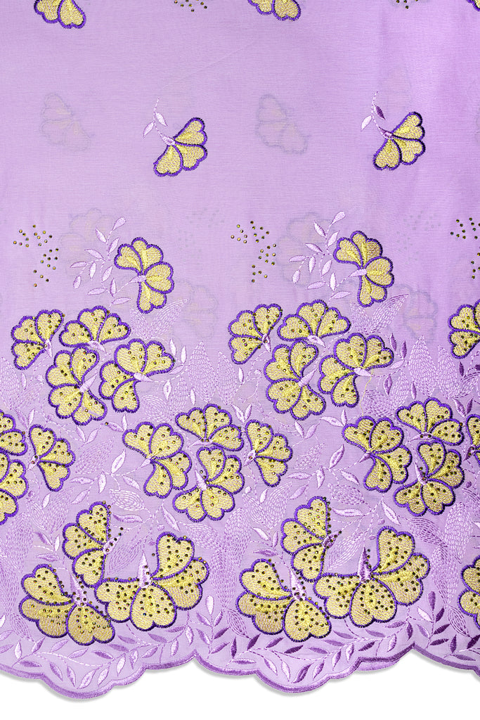 IRE669-LIL - Voile Lace - Lilac, Purple & Gold