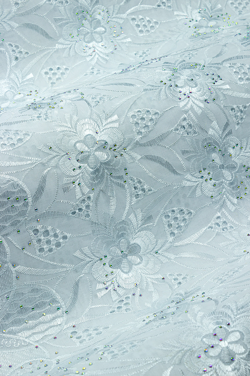 IRE670-WHT - Voile Lace - White