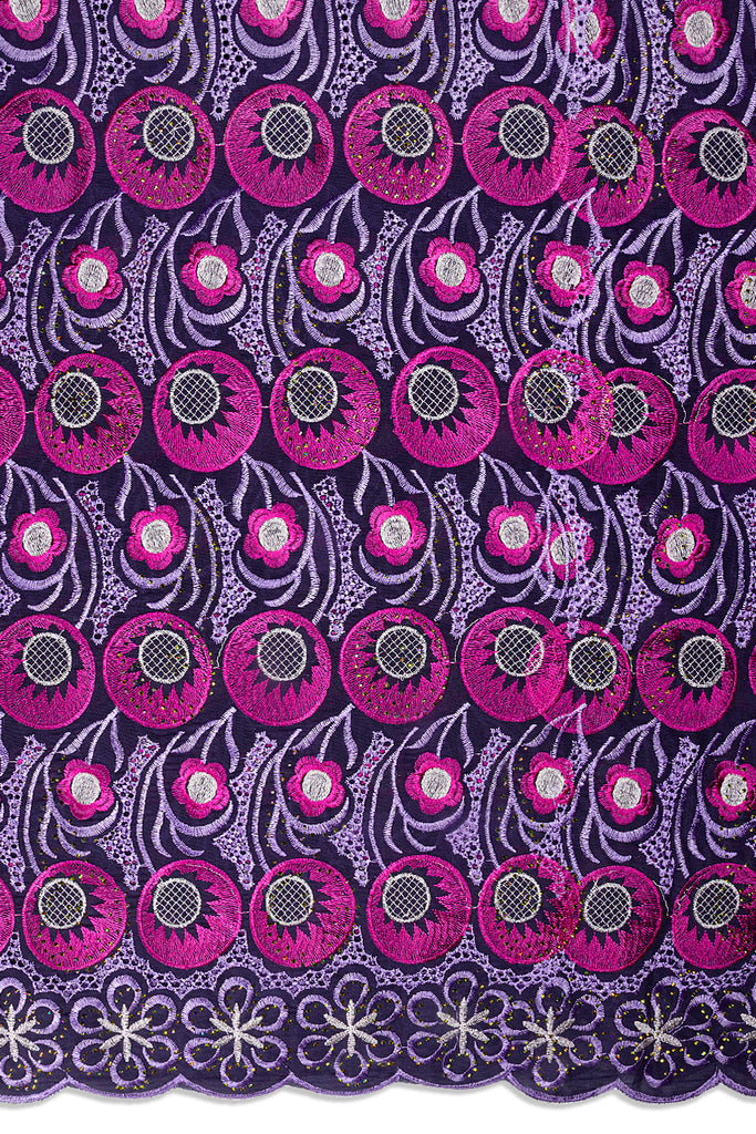 IRE671-MVP - Voile Lace - Purple Mauve, Fuchsia, Lilac & Pink