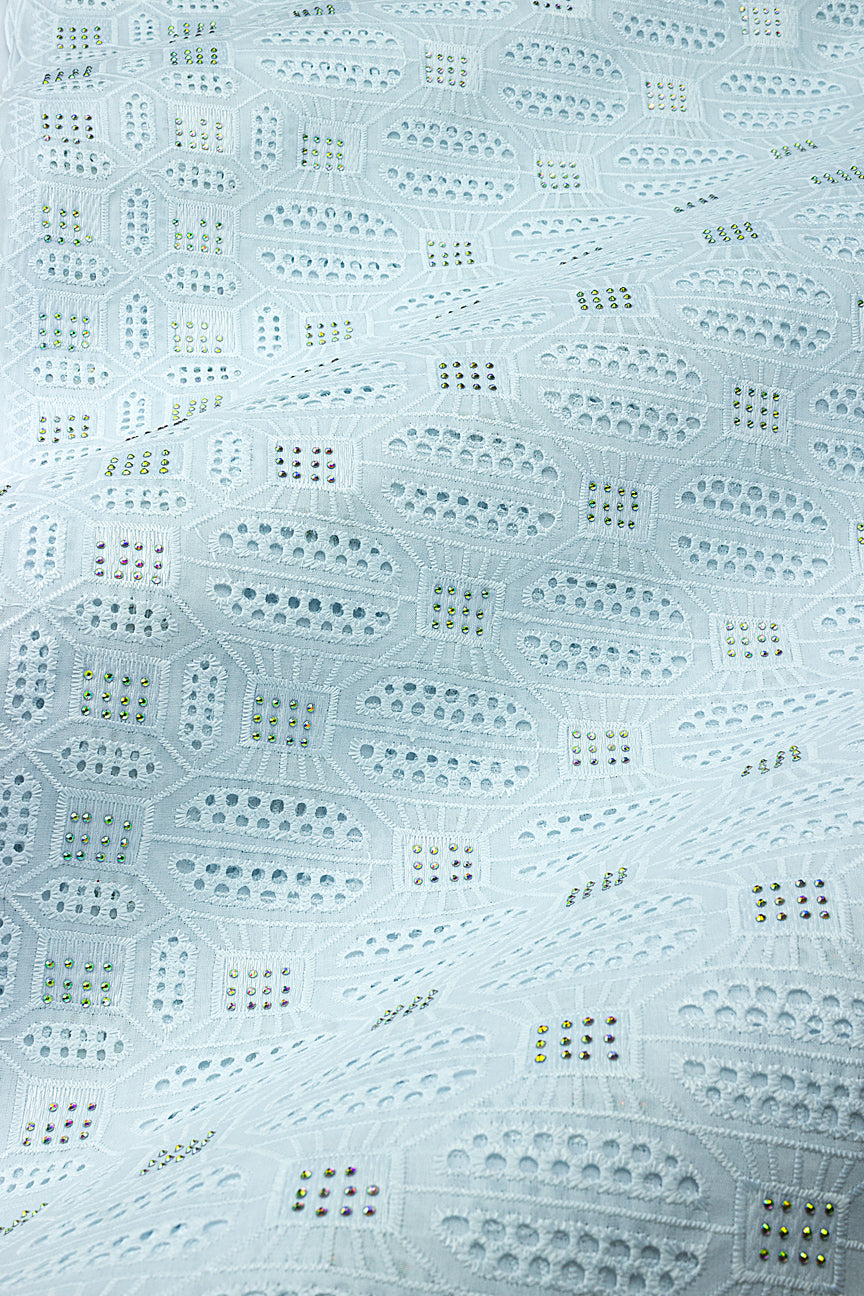 IRE673-WHT - Voile Lace - White