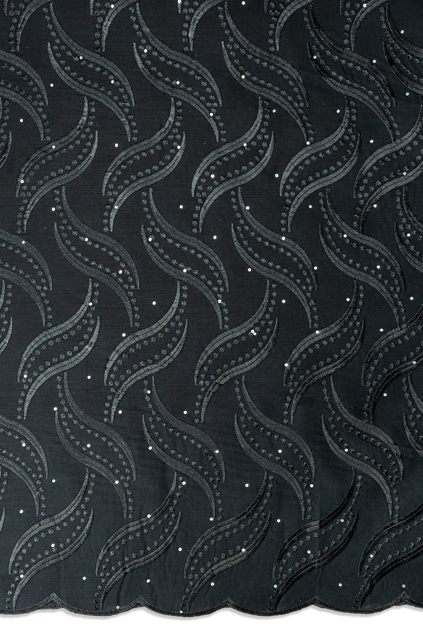 IRE674-BLK - Voile Lace - Black