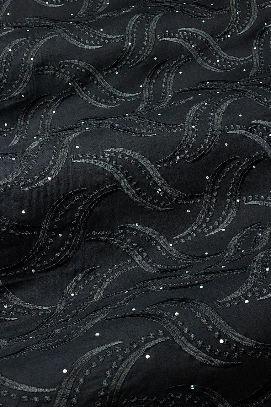 IRE674-BLK - Voile Lace - Black