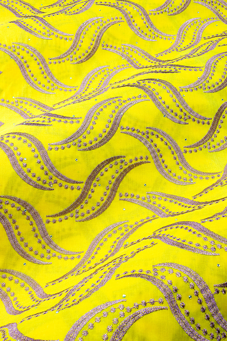 IRE674-YEL - Voile Lace - Yellow & Lilac