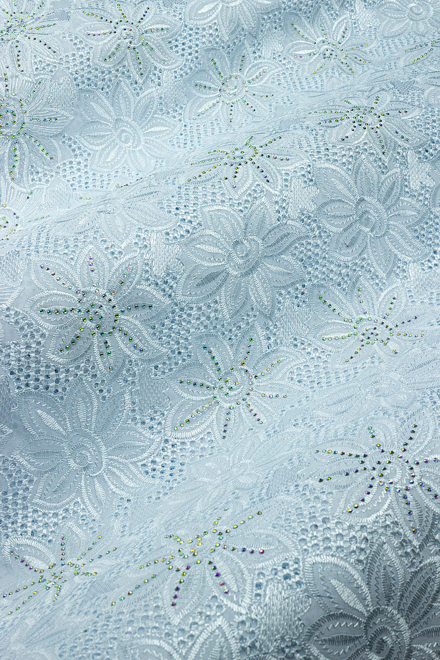 IRE676-WHT - Voile Lace - White