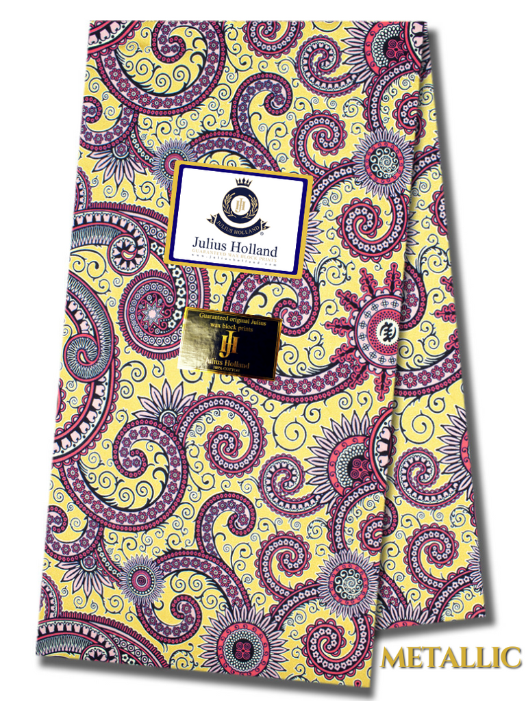JHG334 - Julius Holland Metallic Wax Print