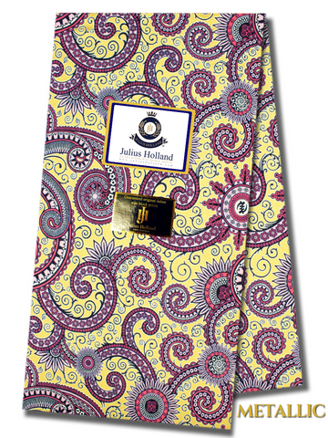 JHG334 - Julius Holland Metallic Wax Print