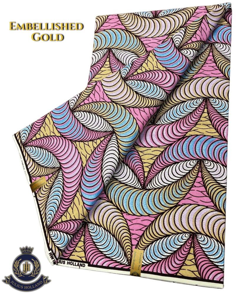 JHG361 - Julius Holland Metallic Wax Print