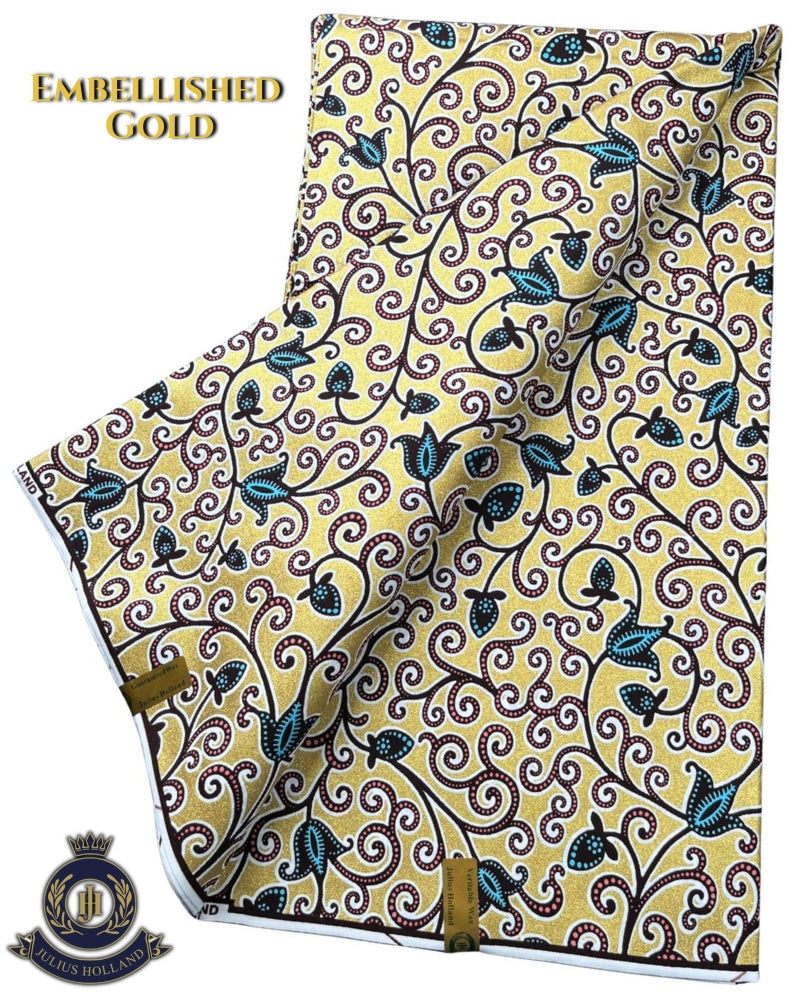 JHG363 - Julius Holland Metallic Wax Print