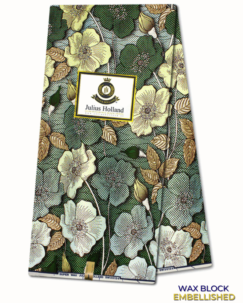 JHG375 - Julius Holland Metallic Wax Print