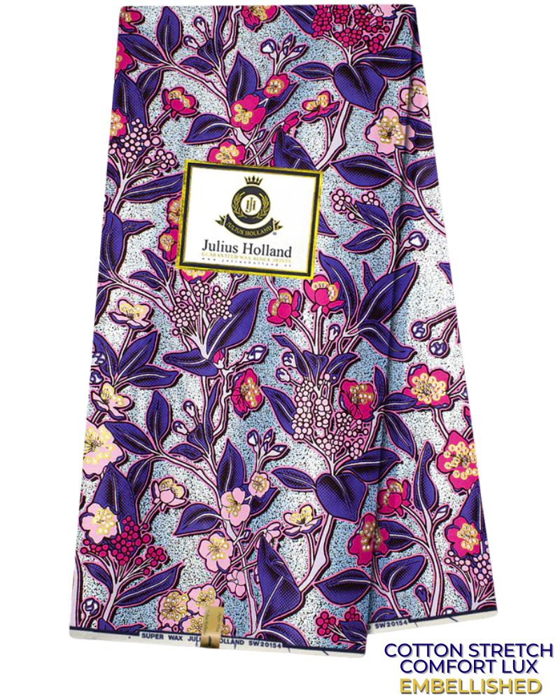 JHG383-LX - Julius Holland Cotton Stretch Comfort Lux Embellished