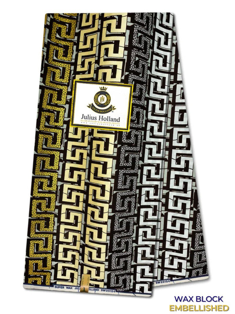 JHG385 - Julius Holland Metallic Wax Print