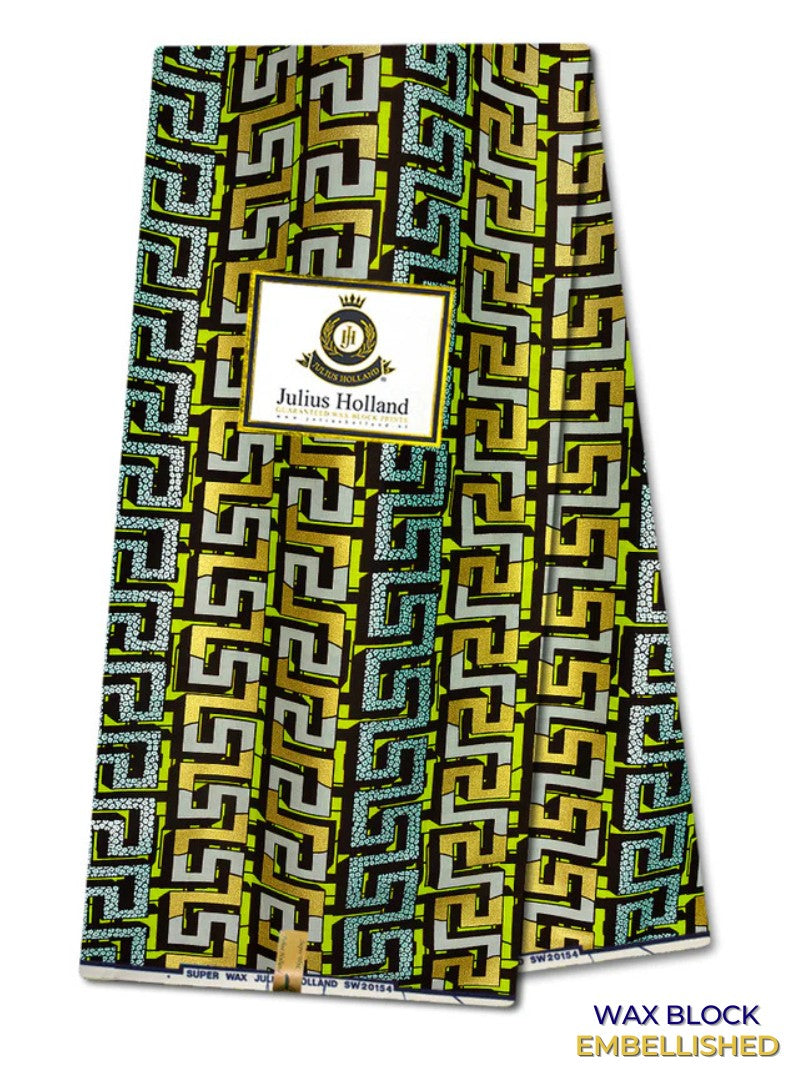 JHG387 - Julius Holland Metallic Wax Print