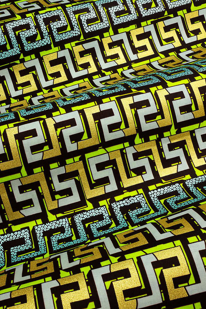 JHG387 - Julius Holland Metallic Wax Print