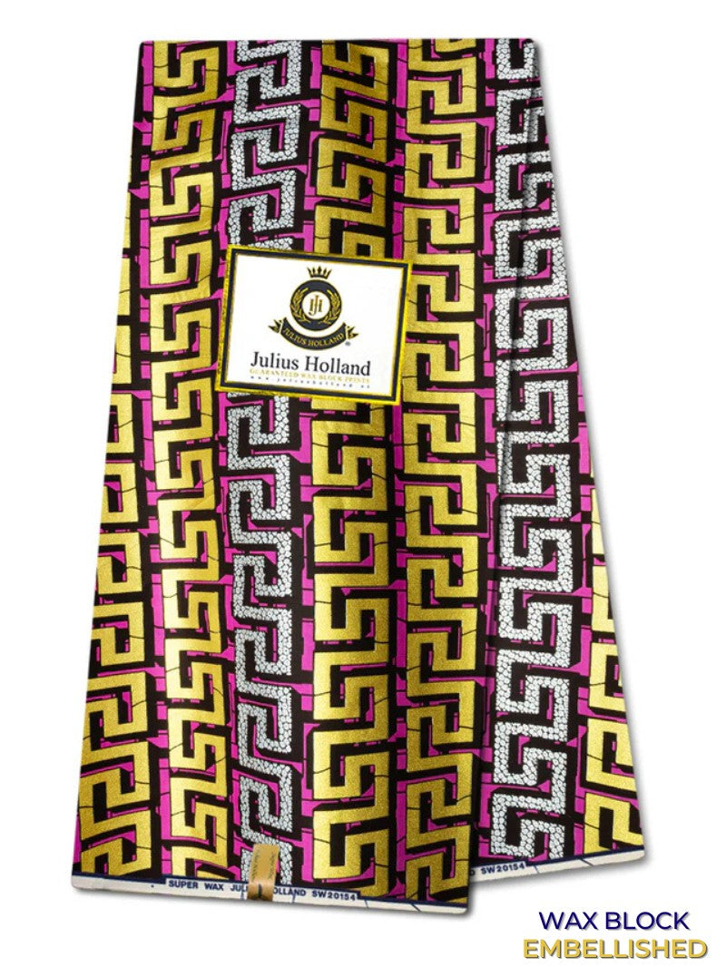 JHG388 - Julius Holland Metallic Wax Print