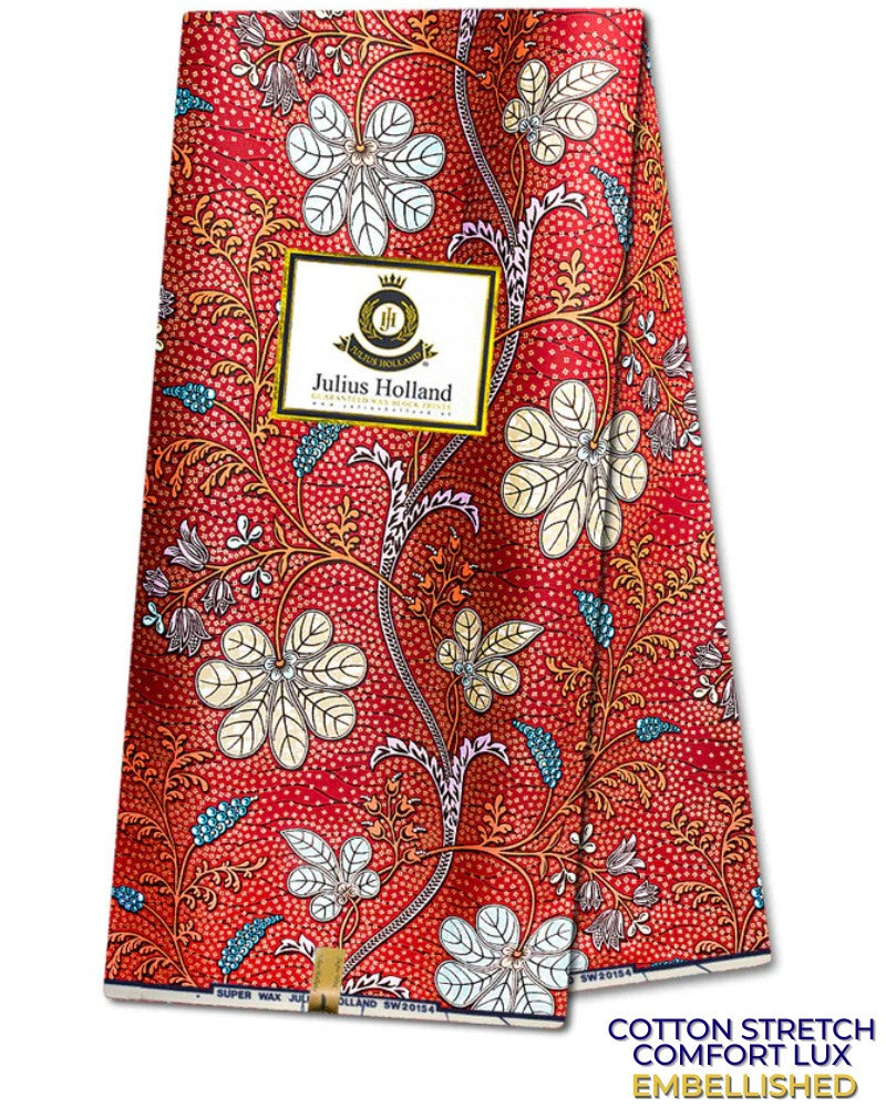 JHG395-LX - Julius Holland Cotton Stretch Comfort Lux Embellished