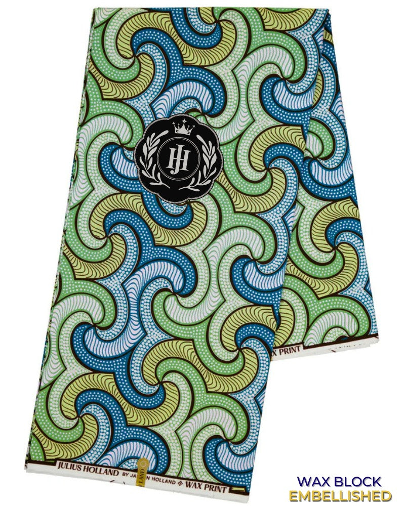 JHG404 - Julius Holland Metallic Wax Print