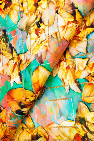 JQV003-A - Ladies' Printed Jacquard Voile (5 yards)