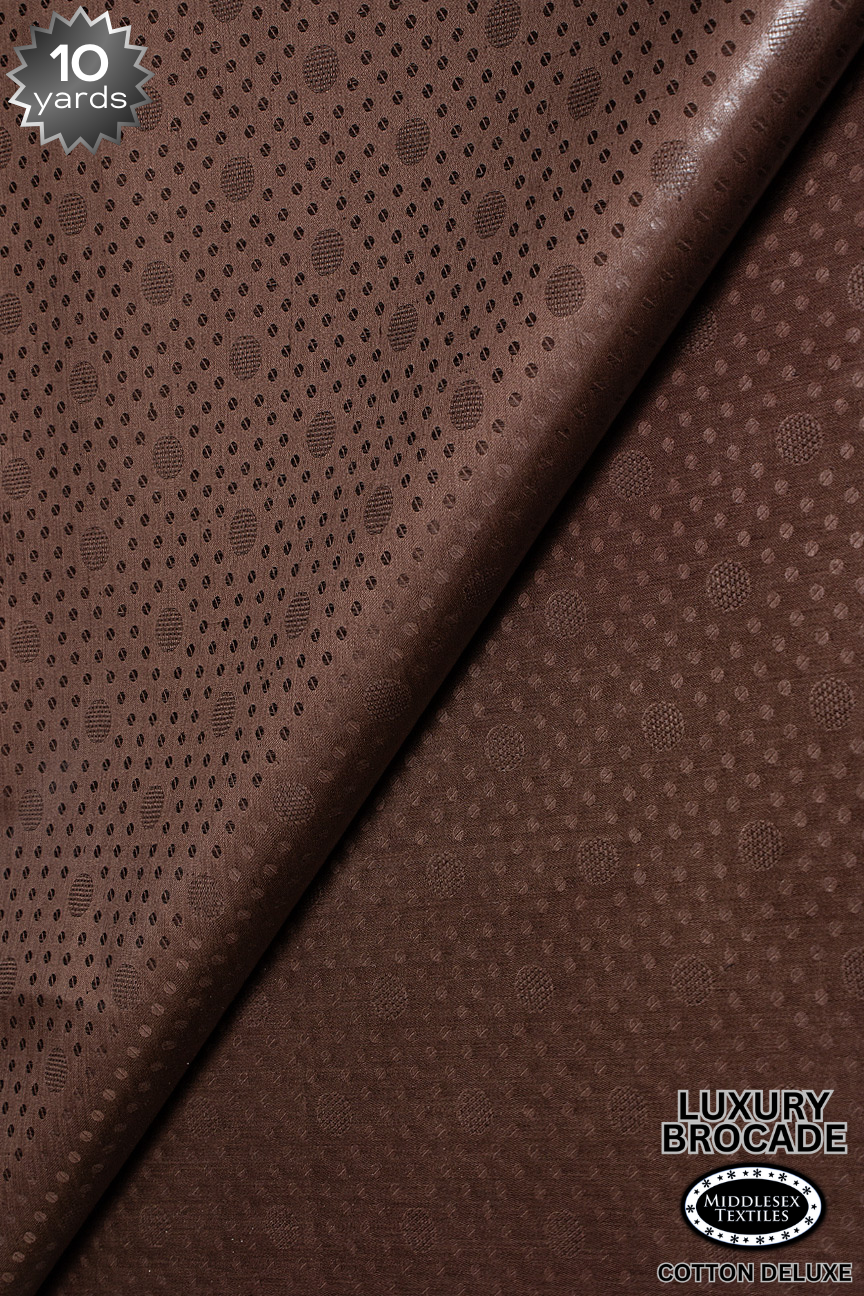 LBD015-CHB - Luxury Middlesex Brocade Deluxe - Chocolate Brown (10 yards)