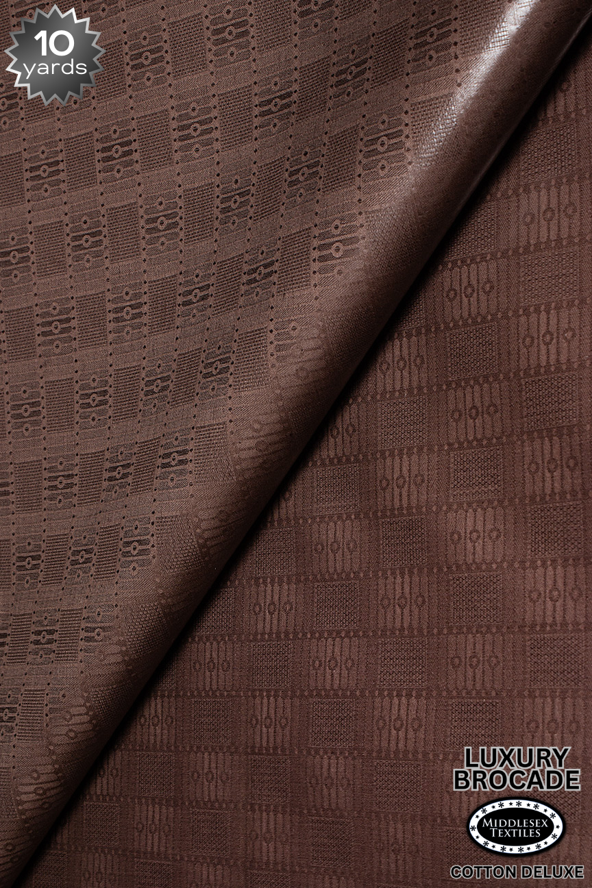 LBD016-CHB - Luxury Middlesex Brocade Deluxe - Chocolate Brown (10 yards)