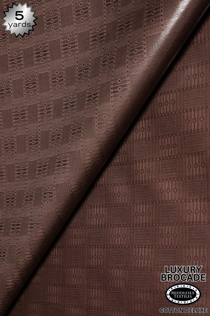 LBD016F-CHB - Luxury Middlesex Brocade Deluxe - Chocolate Brown (5 yards)