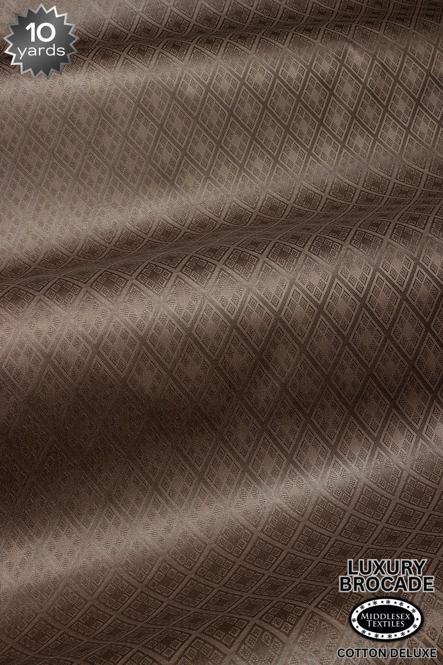 LBD017-CHB - Luxury Middlesex Brocade Deluxe - Chocolate Brown (10 yards)