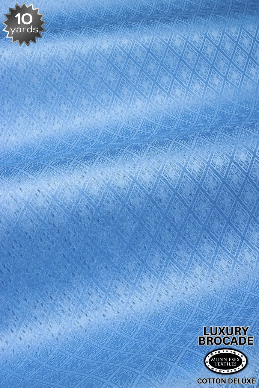 LBD017-SKB - Luxury Middlesex Brocade Deluxe - Sky Blue (10 yards)