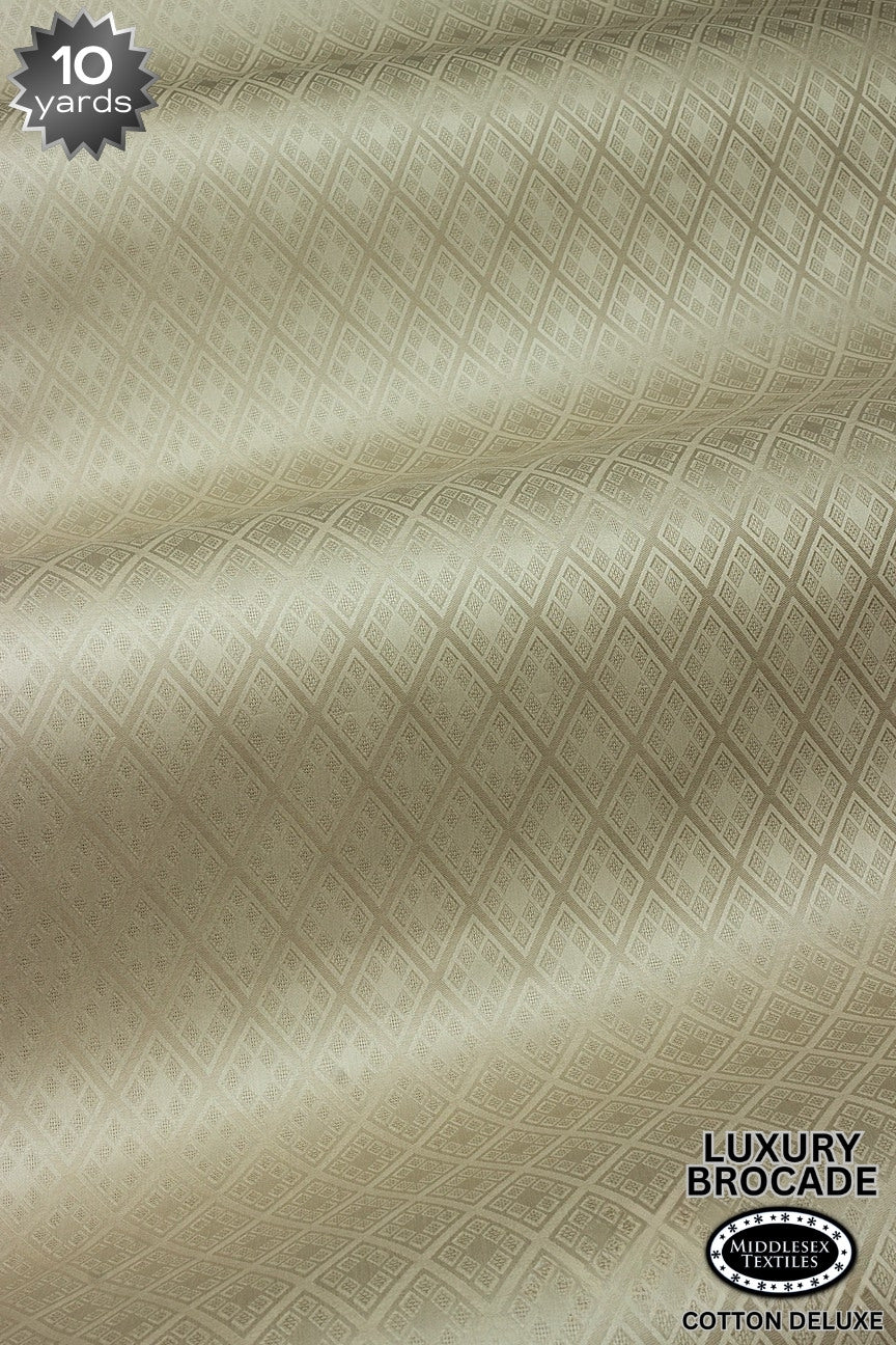 LBD017-STN - Luxury Middlesex Brocade Deluxe - Stone (10 yards)