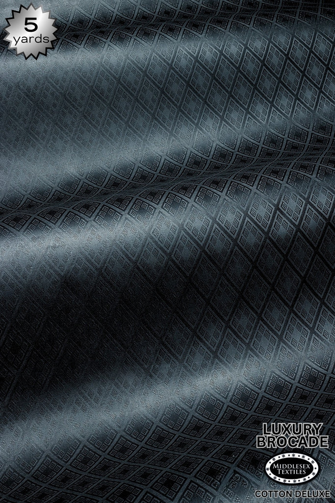 LBD017F-BLK - Luxury Middlesex Brocade Deluxe - Black (5 yards)
