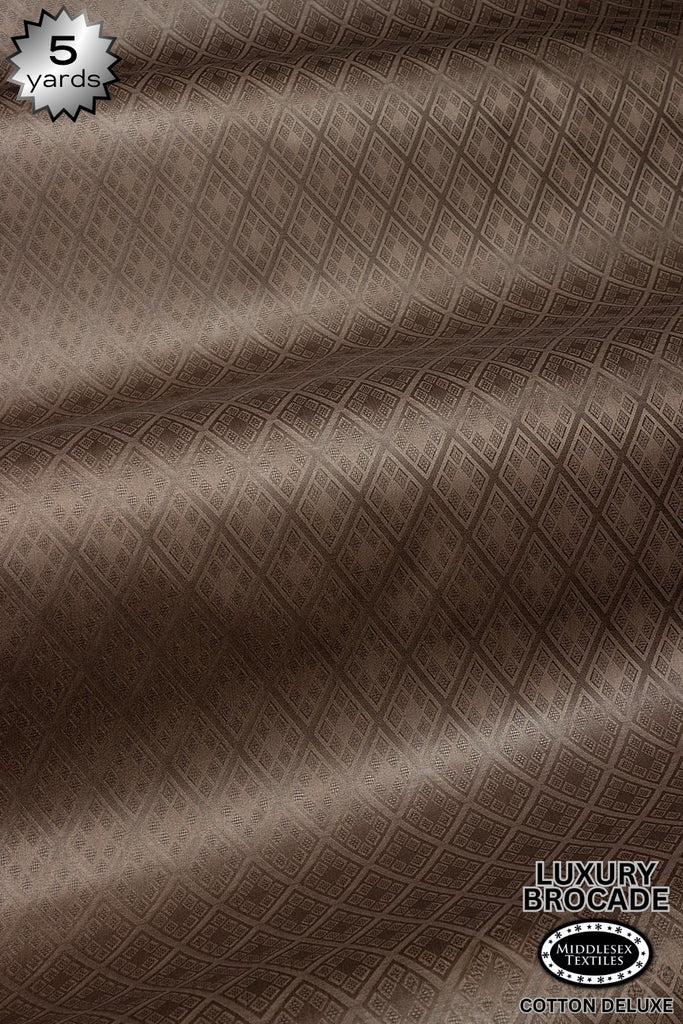 LBD017F-CHB - Luxury Middlesex Brocade Deluxe - Chocolate Brown (5 yards)