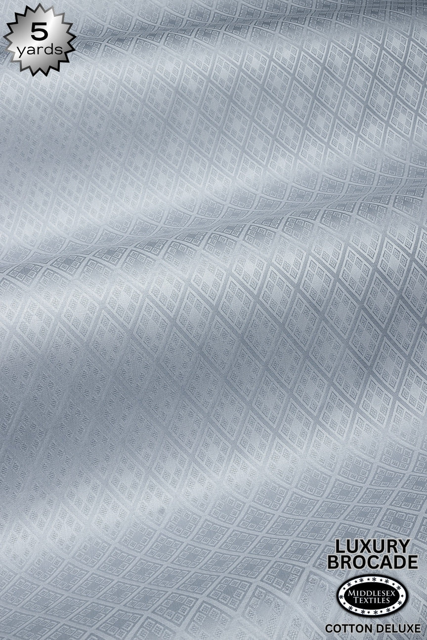 LBD017F-GRY - Luxury Middlesex Brocade Deluxe - Ash Grey (5 yards)