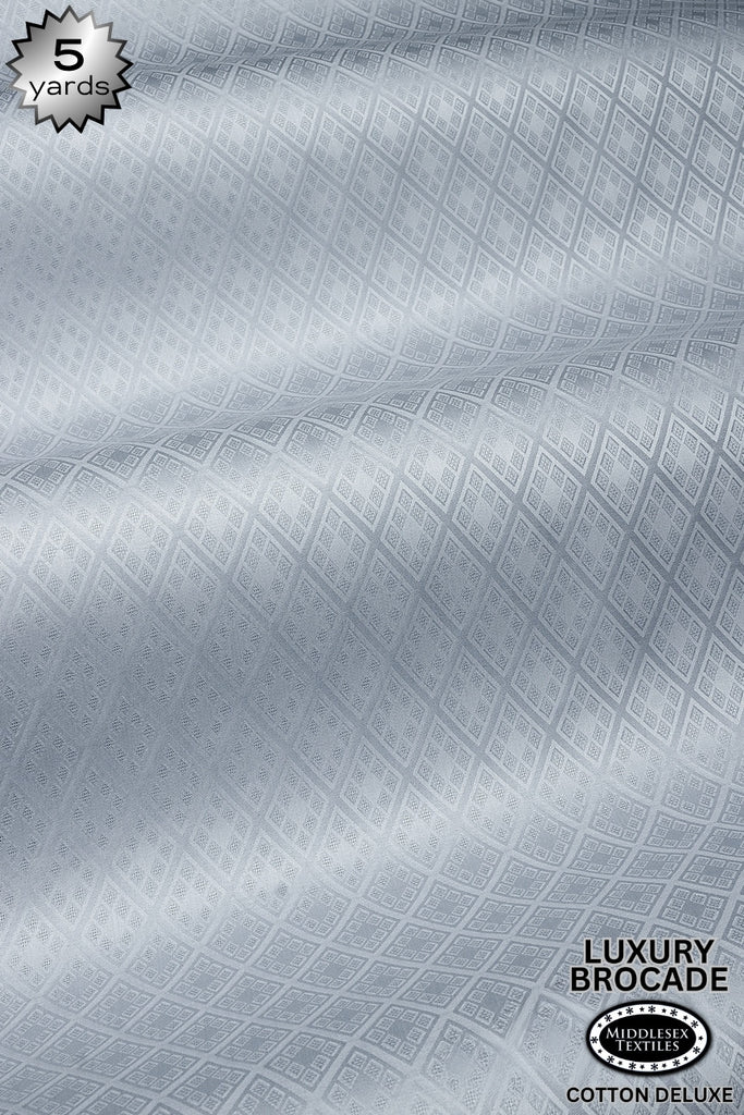 LBD017F-GRY - Luxury Middlesex Brocade Deluxe - Ash Grey (5 yards)
